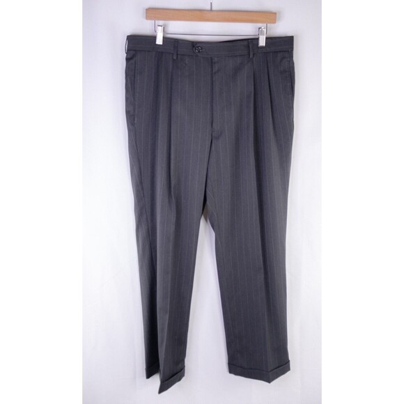 Jos A Bank 2-Pc Stripped Gray Suit Jacket Blazer Jacket Size 41R Pants 35X30 - Picture 13 of 16